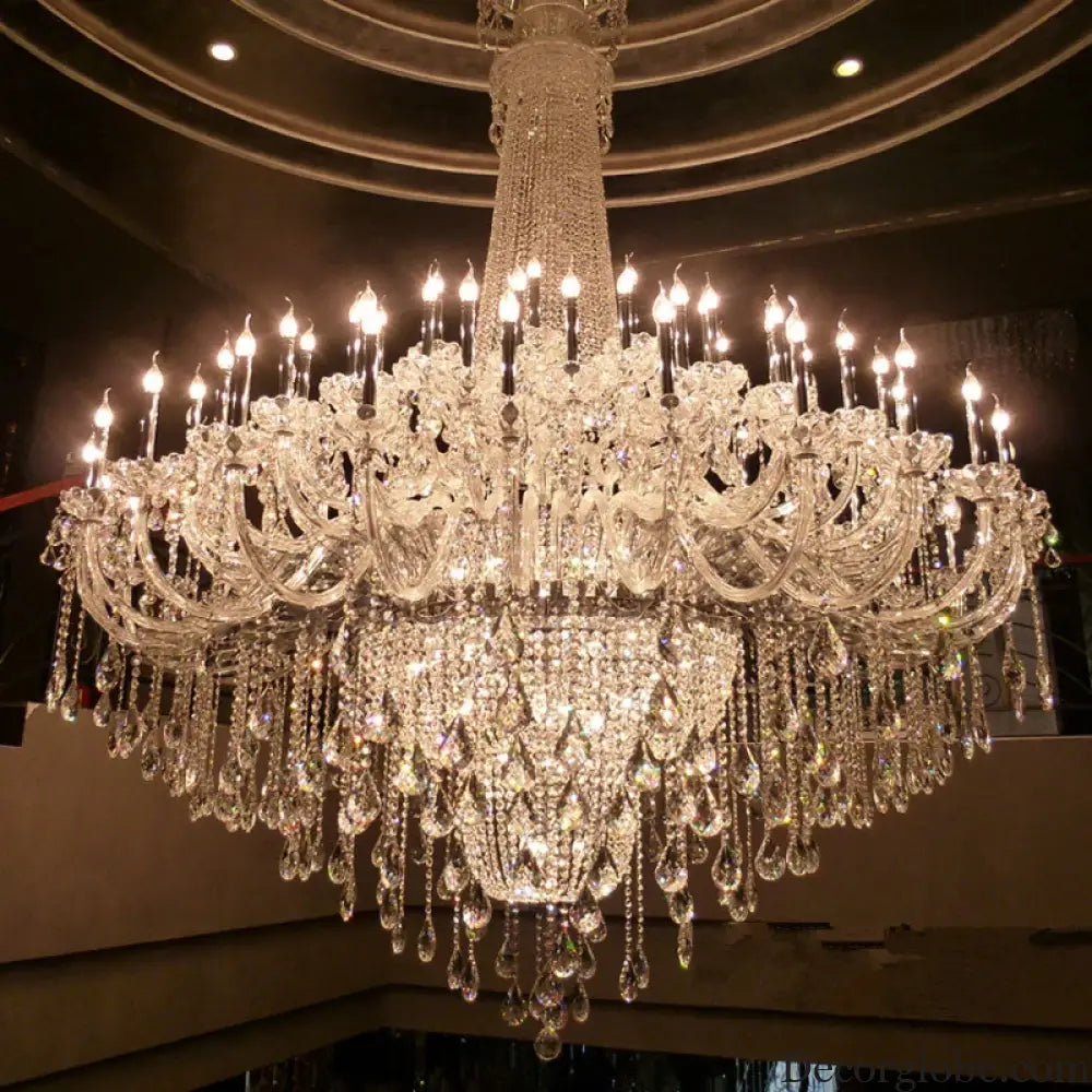 Duplex Layer Crystal Candle Chandelier for Villa and Hotel Hall Chandelier