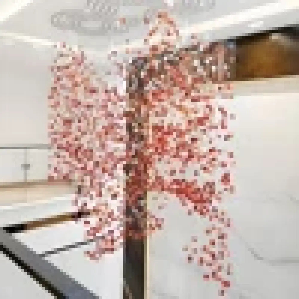 Elara Custom Build Red Glass Stone LED Chandelier custom / custom / Custom|Modern Chandelier