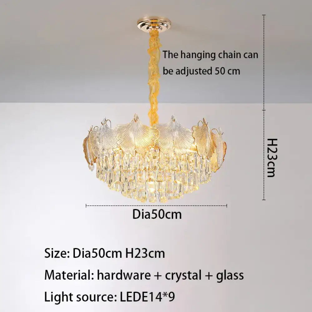 Elegant Crystal Ceiling Chandelier with LED Lighting - Luxury Home Decoration for Living Rooms, Bedrooms, and Restaurants - DecorGlobe