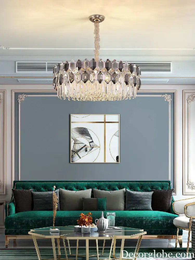 Elegant Crystal Chandelier with a Touch of Light Luxury - Post-Modern Golden Beauty for Living Rooms, Dining Rooms, and Bedrooms - DecorGlobe