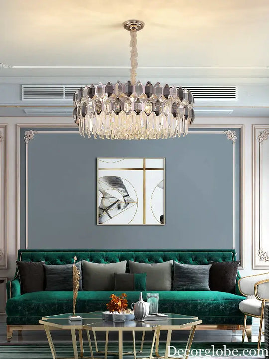 Elegant Crystal Chandelier with a Touch of Light Luxury - Post-Modern Golden Beauty for Living Rooms, Dining Rooms, and Bedrooms - DecorGlobe