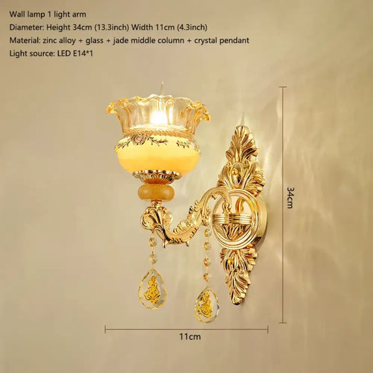 Elegant European Style Crystal Chandelier - A Luxurious Jade-Inspired Main Lamp for Living Rooms, Bedrooms, and Hallways - DecorGlobe