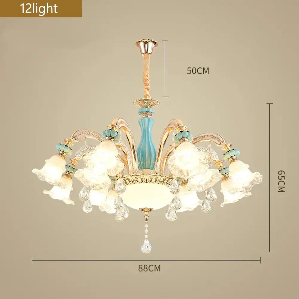 Elegant European-Style Crystal Chandelier - A Romantic and Fashionable Lighting Fixture for Living Rooms, Bedrooms, Dining Rooms, Studies, and Villa Duplexes - DecorGlobe