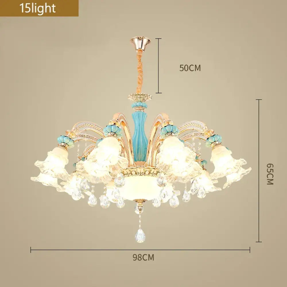 Elegant European-Style Crystal Chandelier - A Romantic and Fashionable Lighting Fixture for Living Rooms, Bedrooms, Dining Rooms, Studies, and Villa Duplexes - DecorGlobe