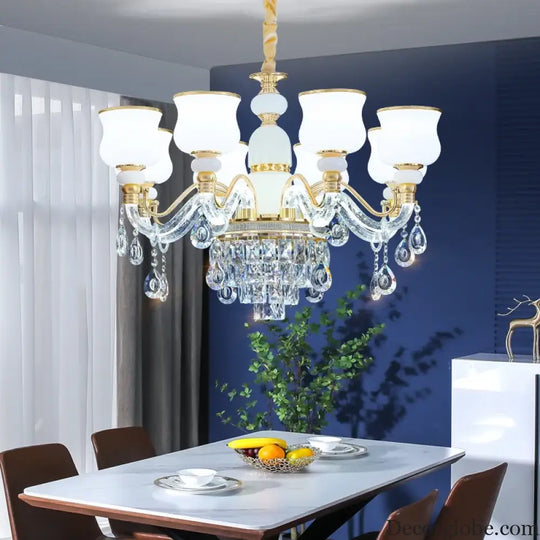 Elegant European Style Crystal Chandelier - Luxury Main Light for Living Rooms, Dining Rooms, and Villa Halls - DecorGlobe