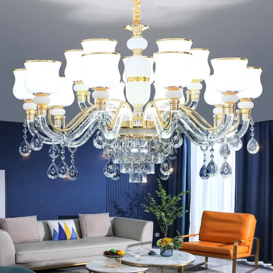 Elegant European Style Crystal Chandelier - Luxury Main Light for Living Rooms, Dining Rooms, and Villa Halls - DecorGlobe