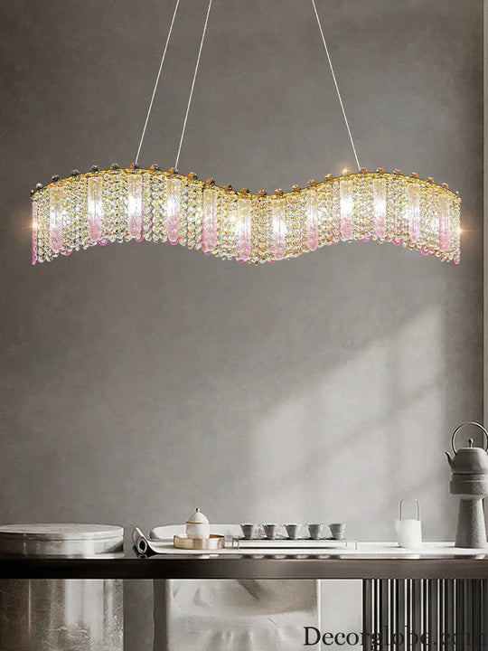 Elegant Feather Crystal Chandelier - A Light Luxury Masterpiece for Bedrooms, Living Rooms, Restaurants, and Villas - DecorGlobe