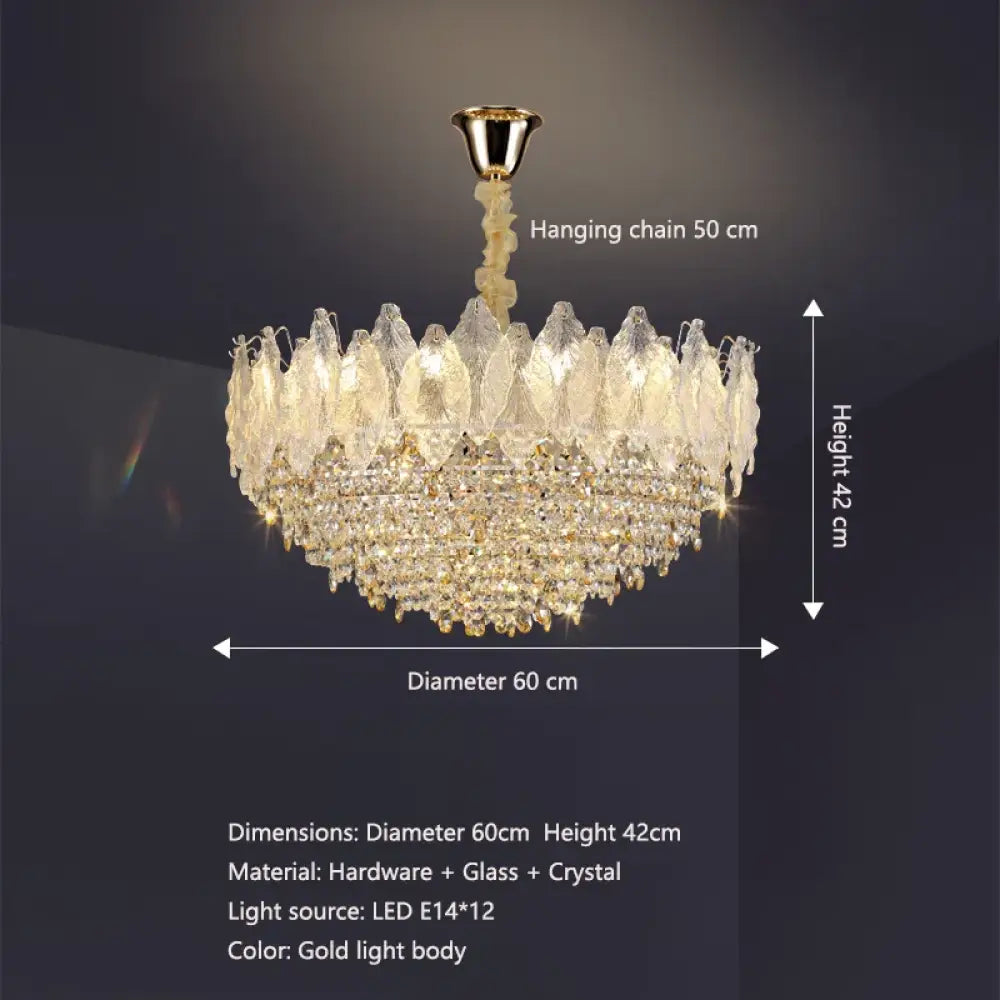 Elegant French Crystal Chandelier - Postmodern Light Luxury for a Luxurious Atmosphere in Living Rooms, Dining Rooms, and Bedrooms - DecorGlobe
