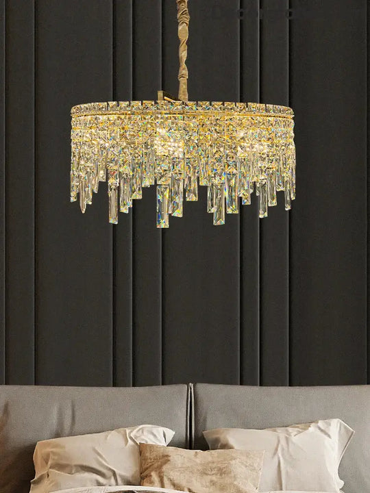 Elegant Golden Round Chandelier - A Creative New Design for Living Rooms, Dining Rooms, and More - DecorGlobe
