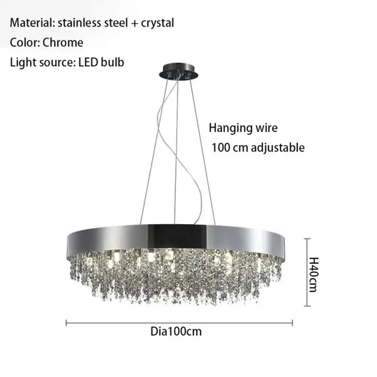 Elegant Light Luxury Crystal Chandelier - Modern Italian Creative Design for Living Rooms, Bedrooms, and Dining Rooms - DecorGlobe