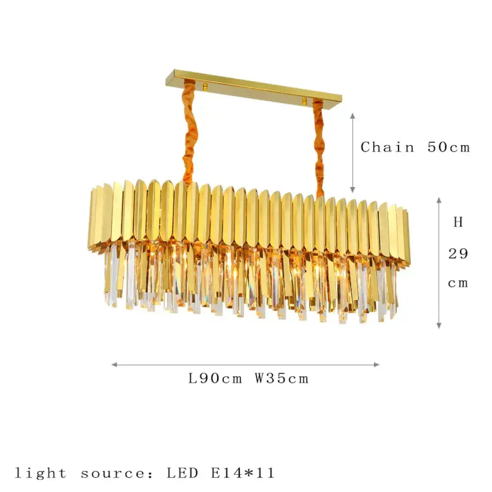 Elegant Post-Modern Crystal Chandelier - Stainless Steel Golden Round Lighting for Living Rooms, Dining Rooms, and Bedrooms - DecorGlobe