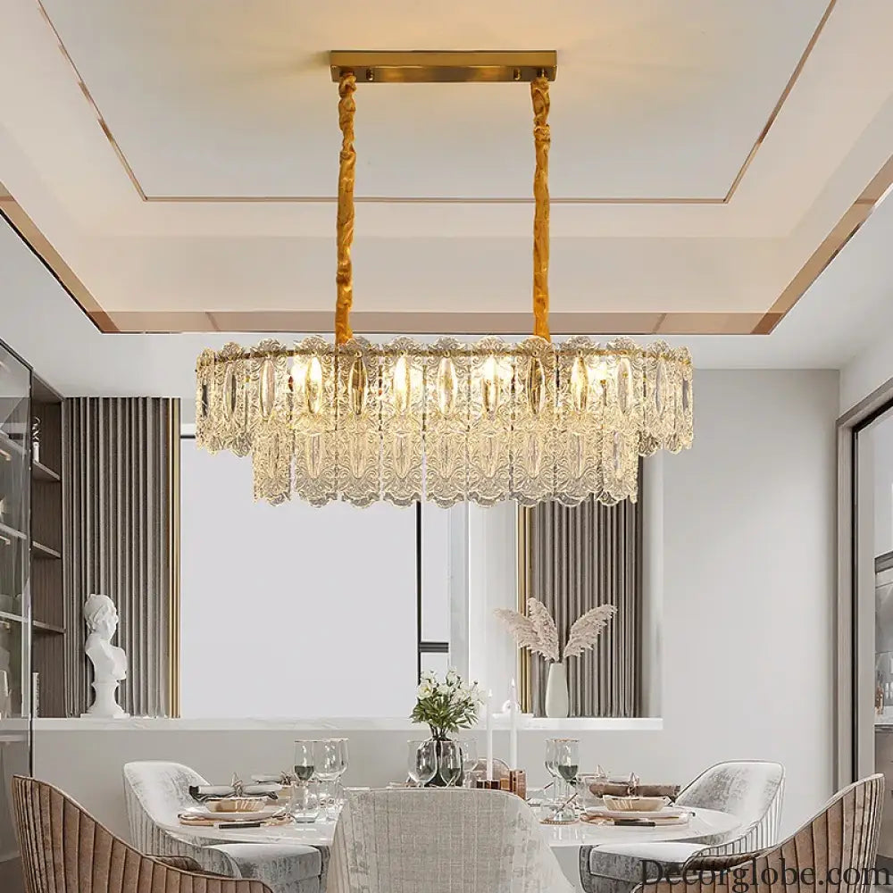Elegant Post-Modern Glass Chandelier - A Personality Creative High-End Addition for Living Rooms, Dining Rooms, and Bedrooms - DecorGlobe