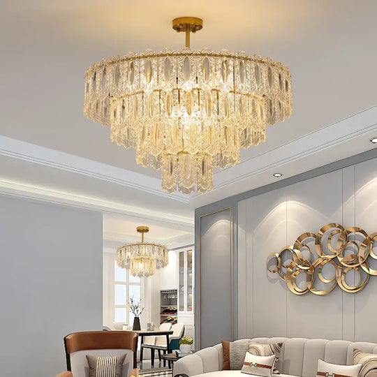 Elegant Post-Modern Glass Chandelier - A Personality Creative High-End Addition for Living Rooms, Dining Rooms, and Bedrooms - DecorGlobe