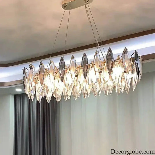 Elegant Round Gold LED Crystal Chandelier - A Modern Luxury Lighting Fixture for Dining Rooms, Living Rooms, and Home Decor - DecorGlobe