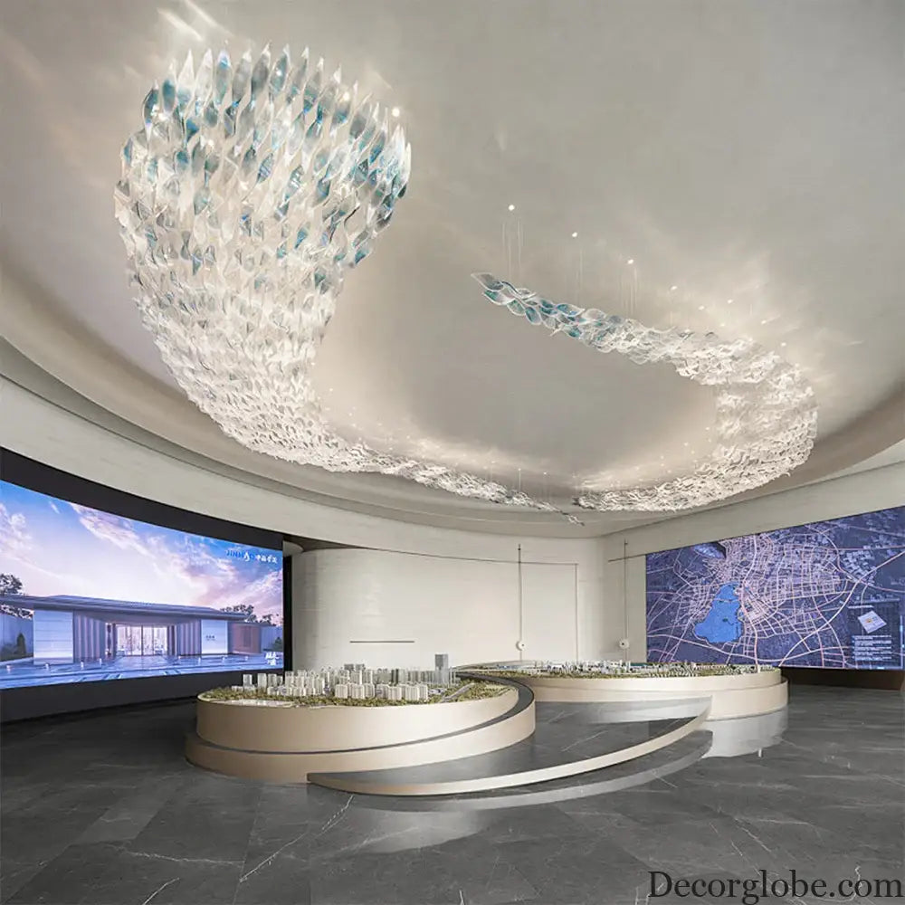 Emmanuelle Custom Build Modern Crystal Glass Chandelier chandelier