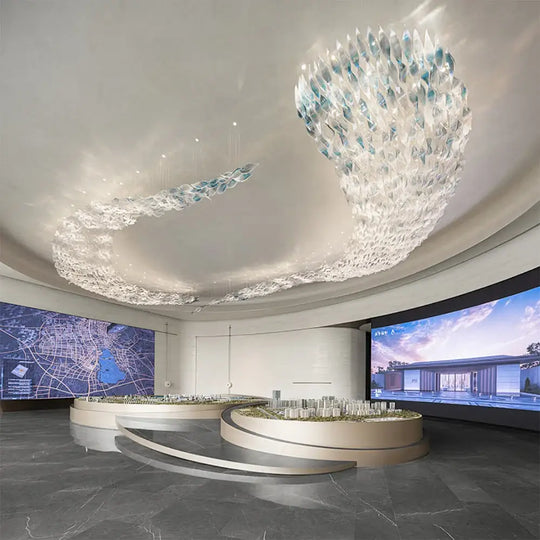 Emmanuelle Custom Build Modern Crystal Glass Chandelier chandelier