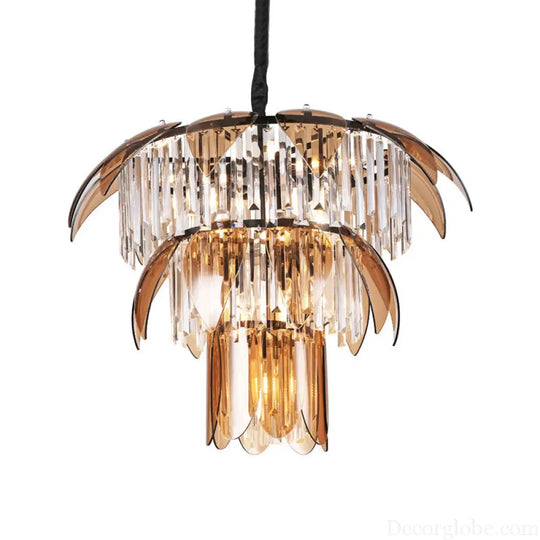 Evelyn's Enchanting Crystal Chandelier: Light Up Your Living Room in Style - DecorGlobe