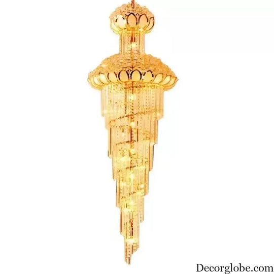 European-Style Crystal Duplex Floor Chandelier - Atmospheric Elegance for Living Rooms, Revolving Staircases, and Villa Exteriors - DecorGlobe