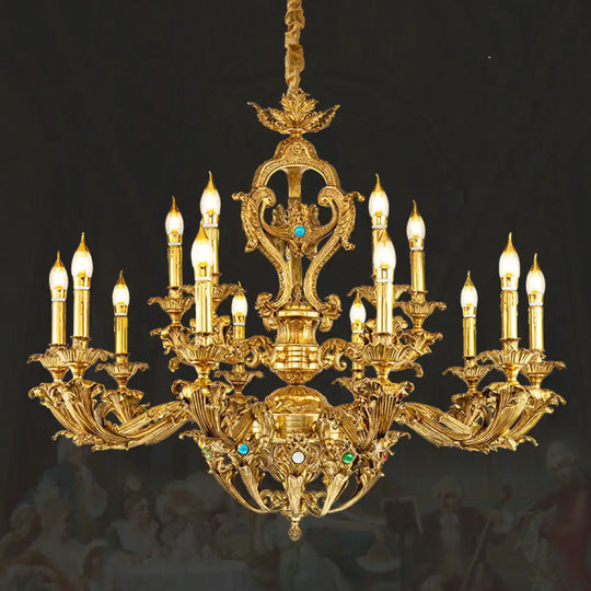 Eva European All-Copper Luxury Palace Crystal Chandelier 10 + 5 head chandelier (diameter 100cm, height 85cm) Chandelier