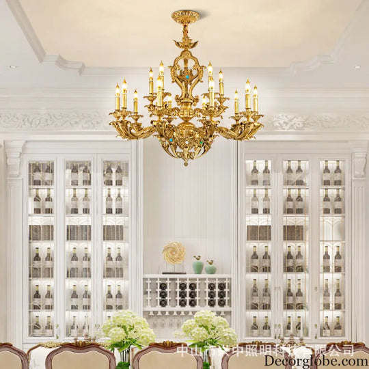 Eva European All-Copper Luxury Palace Crystal Chandelier 10 + 5 head chandelier (diameter 100cm, height 85cm) Chandelier