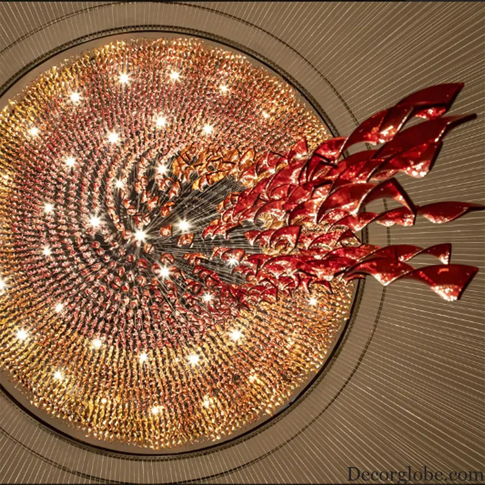 Evangeline Custom Build Large Foyer Glass Chandelier Chandelier