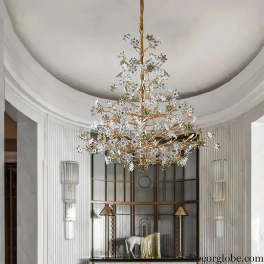 Solid Brass Branch Crystal Chandelier Chandelier