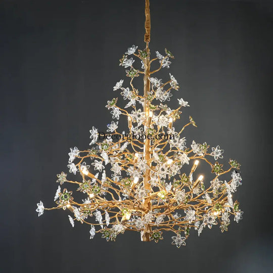 Solid Brass Branch Crystal Chandelier Chandelier