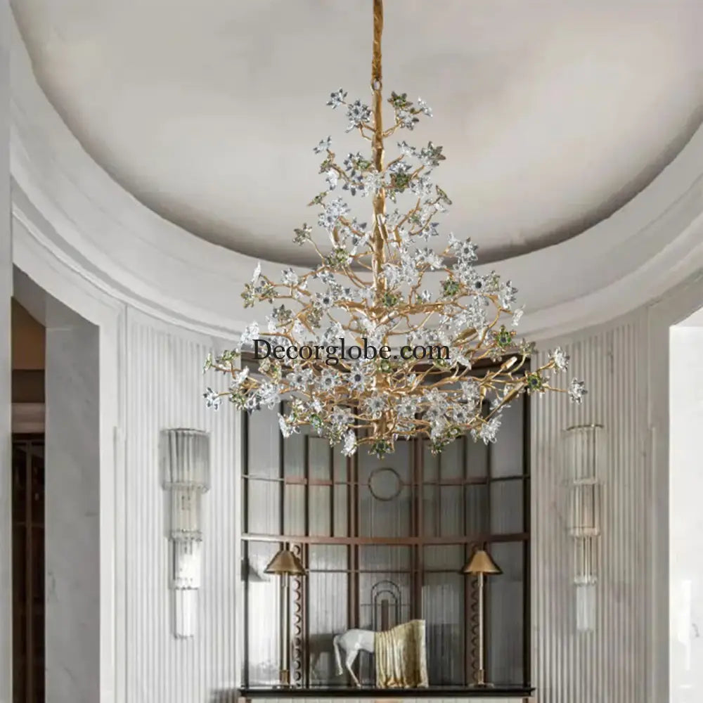 Solid Brass Branch Crystal Chandelier Chandelier