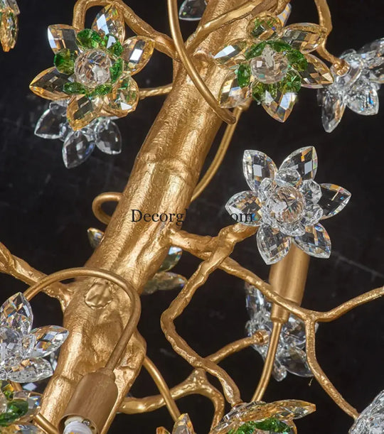 Solid Brass Branch Crystal Chandelier Chandelier