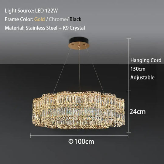 Flower Wave Crystal Luxury Ceiling Chandeliers - Modern LED Lustre Hanging Lamps for Dining Room - DecorGlobe