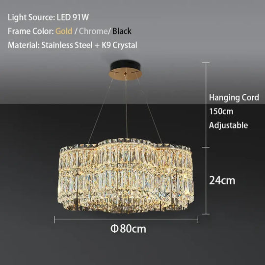 Flower Wave Crystal Luxury Ceiling Chandeliers - Modern LED Lustre Hanging Lamps for Dining Room - DecorGlobe