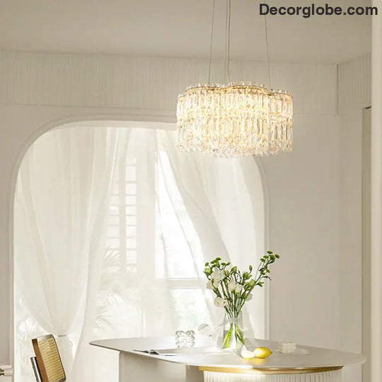 Flower Wave Crystal Luxury Ceiling Chandeliers - Modern LED Lustre Hanging Lamps for Dining Room - DecorGlobe