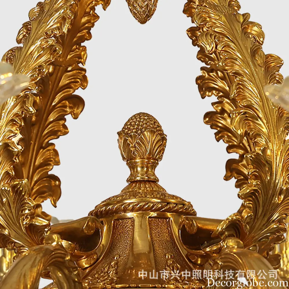 French Copper Crystal Chandelier for Living Room &amp; Villa 8 heads (diameter 88cm, height 61cm)
