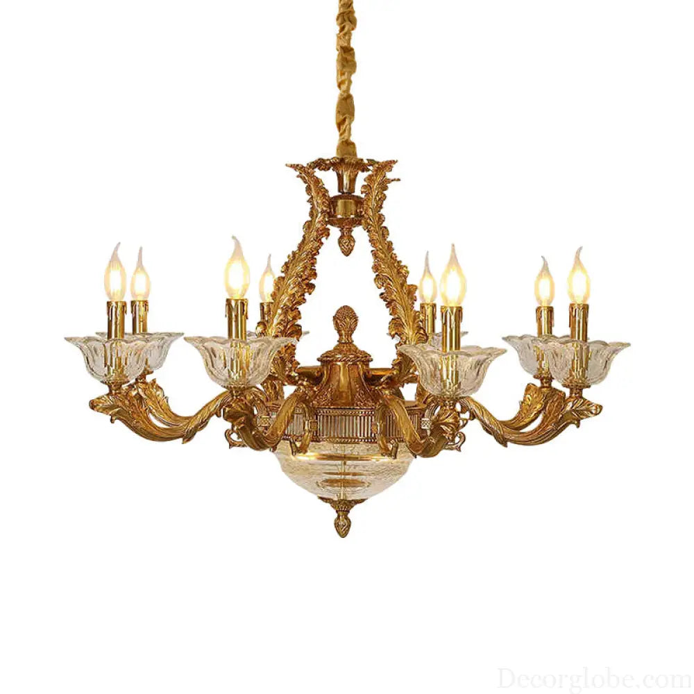 French Copper Crystal Chandelier for Living Room &amp; Villa 8 heads (diameter 88cm, height 61cm)