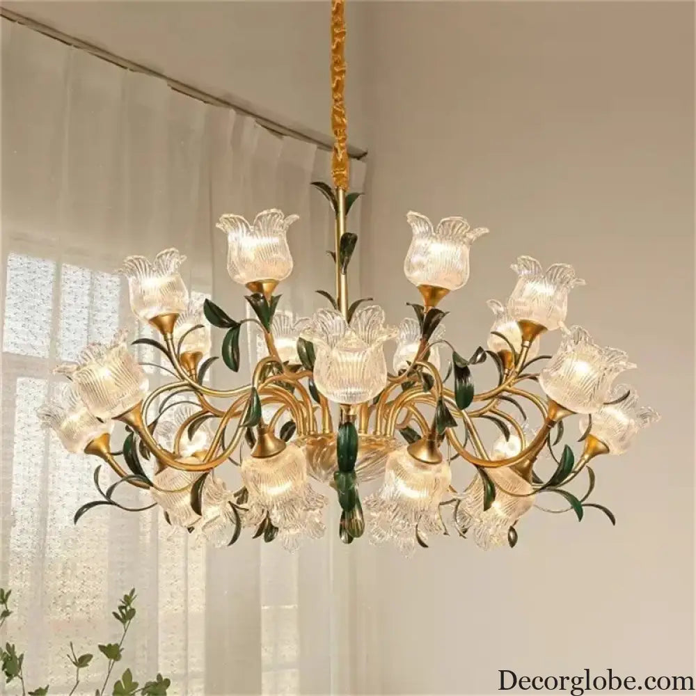 French Retro Crystal Pendant Light for Living Room and Restaurant Chandelier