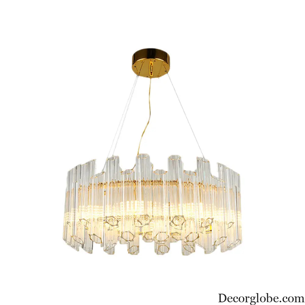 Freya's Modern Gold Crystal Chandelier: Illuminate Your Space with Elegance - DecorGlobe