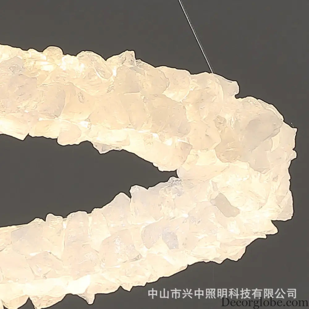 Genesis Modern Round Natural Crystal Chandelier Chandelier