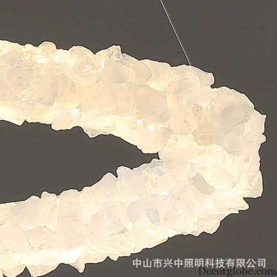 Genesis Modern Round Natural Crystal Chandelier Chandelier