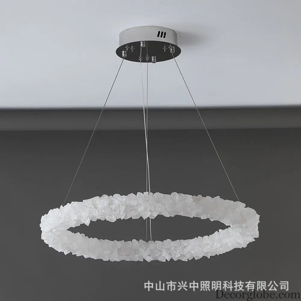 Genesis Modern Round Natural Crystal Chandelier Chandelier