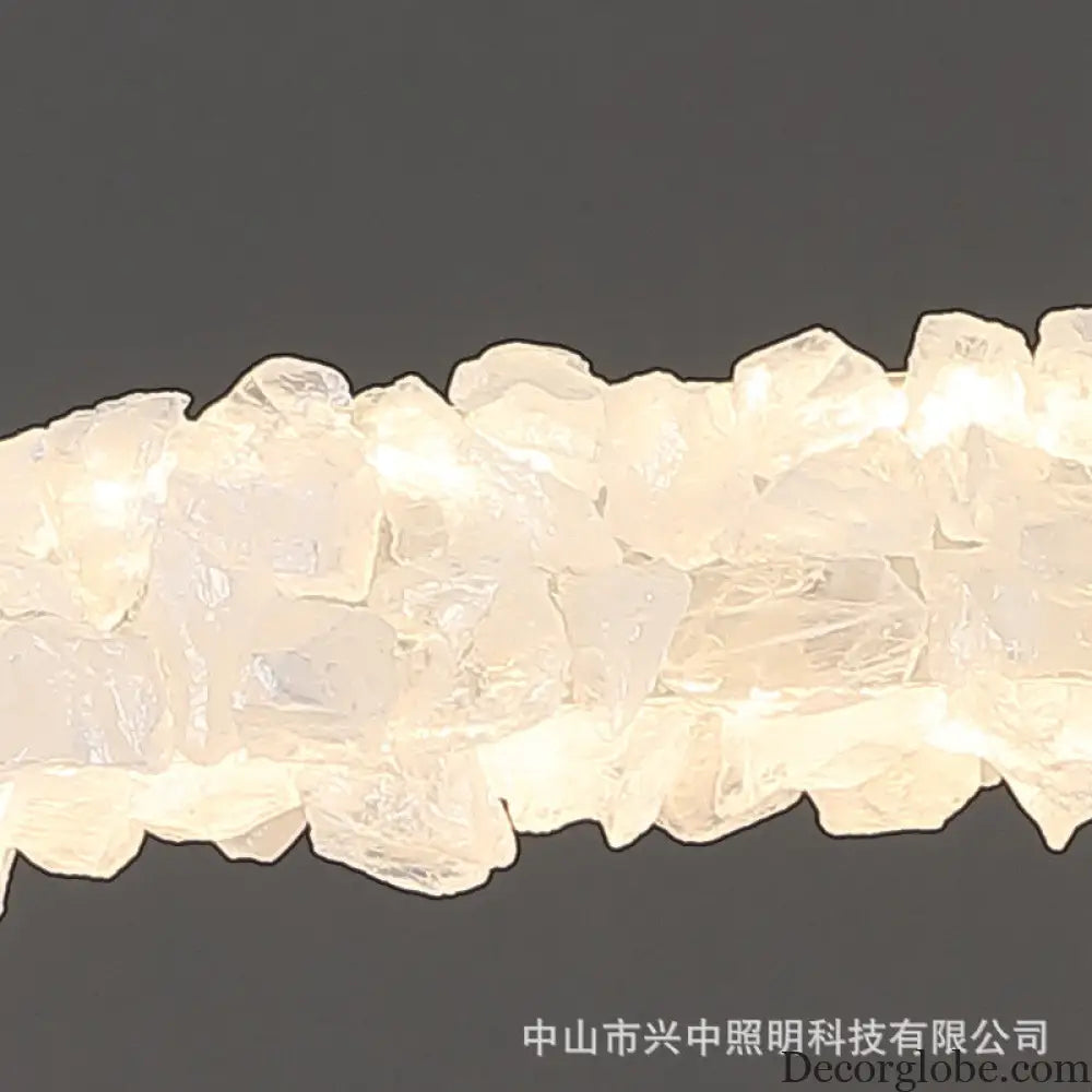 Genesis Modern Round Natural Crystal Chandelier Chandelier