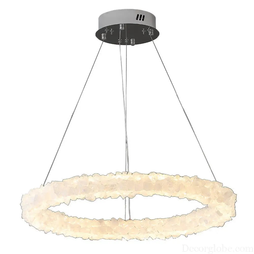 Genesis Modern Round Natural Crystal Chandelier Chandelier