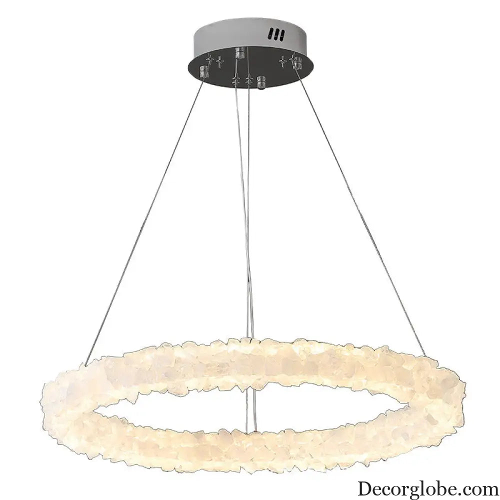 Genesis Modern Round Natural Crystal Chandelier Chandelier