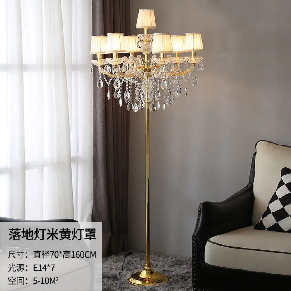 European Living Room Crystal Floor Lamp High-end Corridor Hotel Banquet Hall Luxury Lamp Floor Lamp Wedding Room
