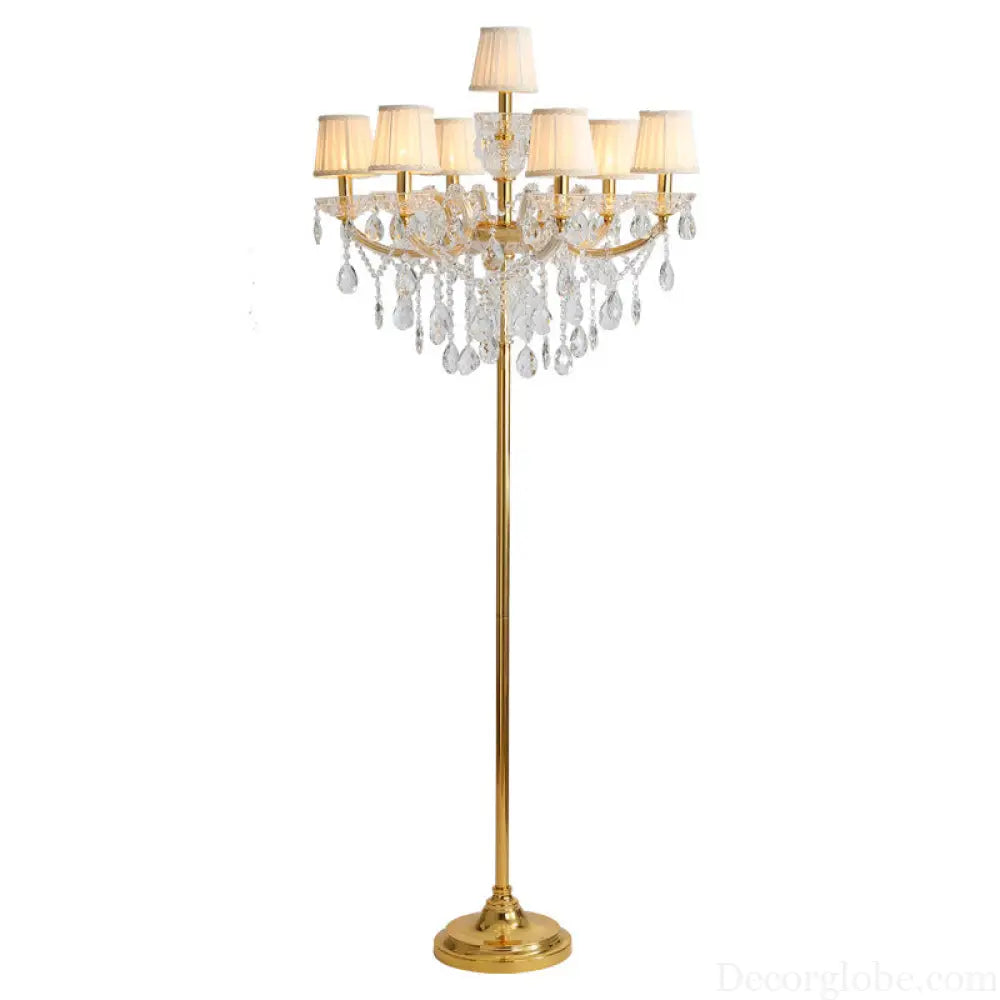 European Living Room Crystal Floor Lamp High-end Corridor Hotel Banquet Hall Luxury Lamp Floor Lamp Wedding Room