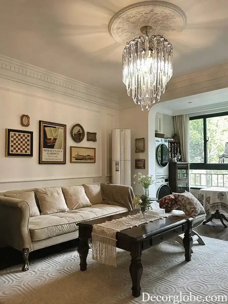 Gianna Italian Crystal Glass Pendant Chandelier – Classic Hanging Light for Staircase & High Ceilings chandelier