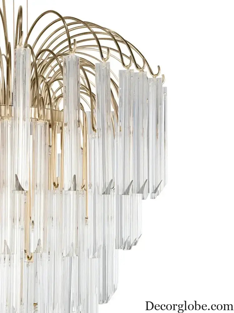 Gianna Italian Crystal Glass Pendant Chandelier – Classic Hanging Light for Staircase & High Ceilings chandelier