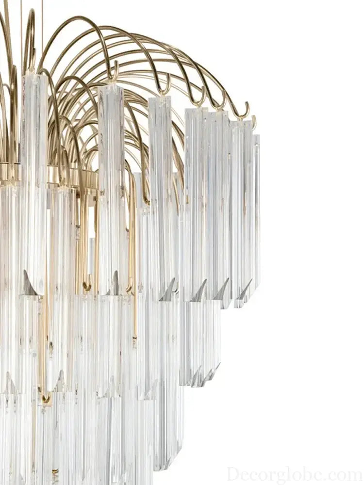 Gianna Italian Crystal Glass Pendant Chandelier – Classic Hanging Light for Staircase & High Ceilings chandelier