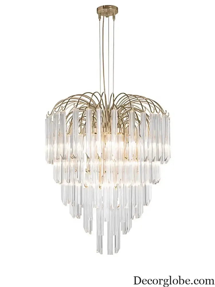 Gianna Italian Crystal Glass Pendant Chandelier – Classic Hanging Light for Staircase & High Ceilings chandelier