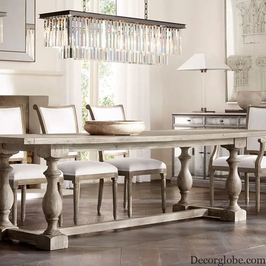 Timeless American Classic Crystal LED Chandeliers - Illuminate and Elevate Your Space with High-Quality Rectangular Lighting for Foyers, Living Rooms, and Dining Rooms - DecorGlobe