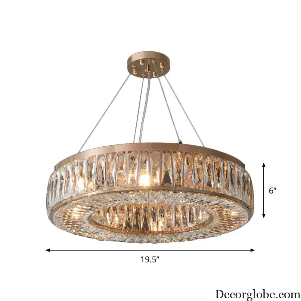 Harmony: Modern Gold Chandelier with Cascading Crystals - DecorGlobe